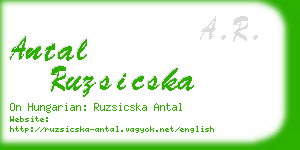 antal ruzsicska business card